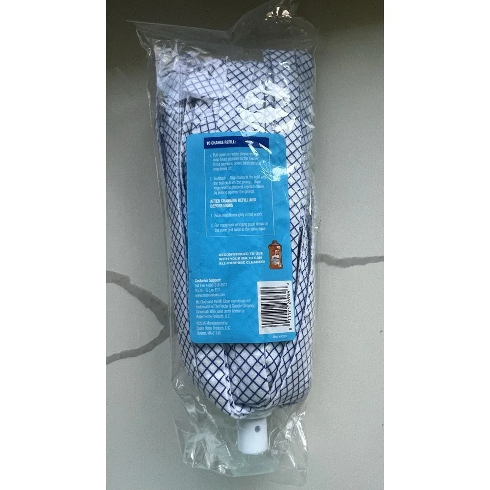 Mr. Clean‎ Wring Clean Mop Head Refill Cloth Cleaning Supplies New